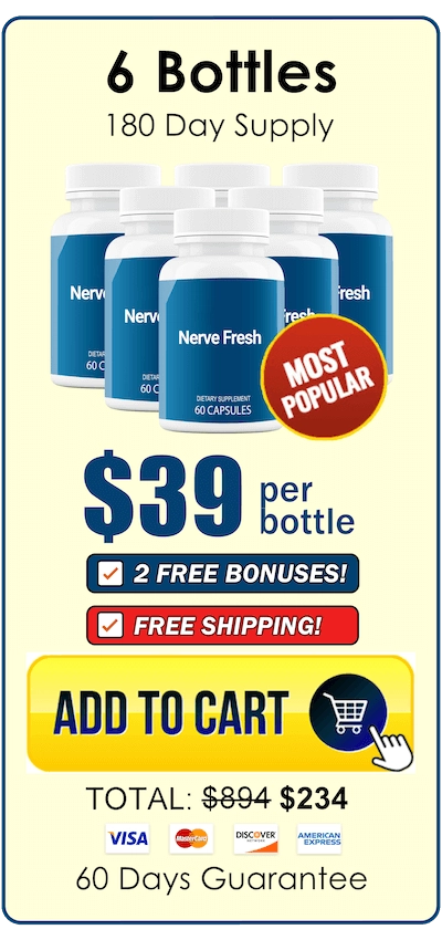 NERVE FRESH 6 BOTTLES 180 DAY SUPPLY